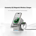 Qi2 Magnetic Touch Rotating Wireless Charger — 3-in-1 Charging Station
