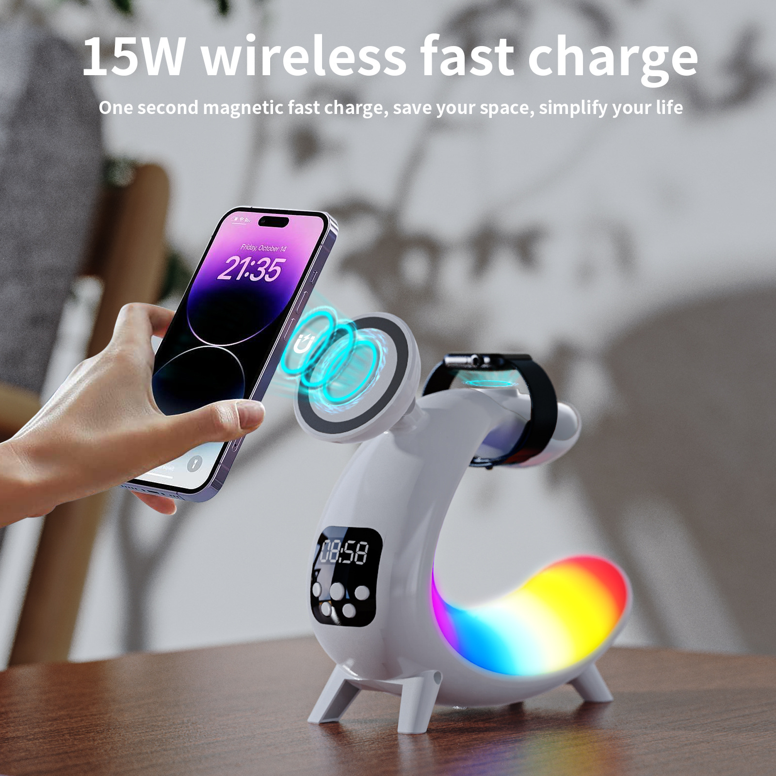 Liuyi Multi-Function Wireless Charging Bedside Lamp