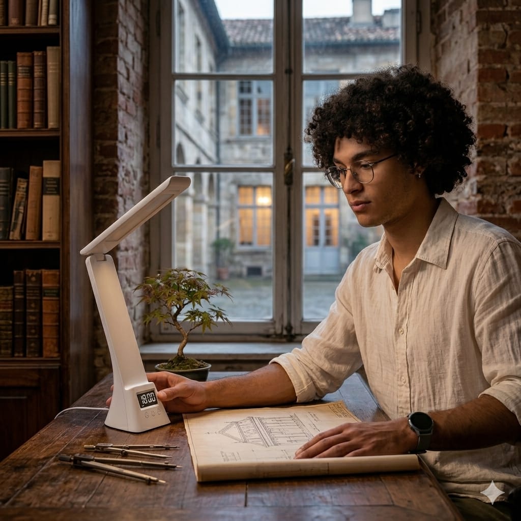 LED Smart Desk Lamp with 15W Fast Wireless Charging