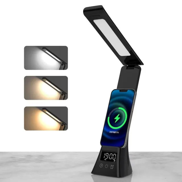 LED Smart Desk Lamp with 15W Fast Wireless Charging